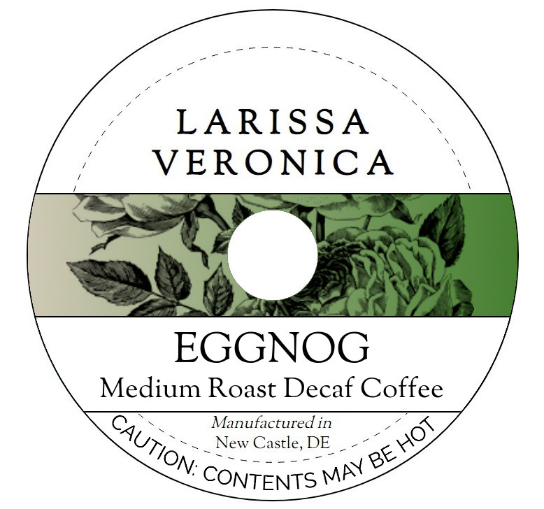 Eggnog Medium Roast Decaf Coffee <BR>(Single Serve K-Cup Pods)