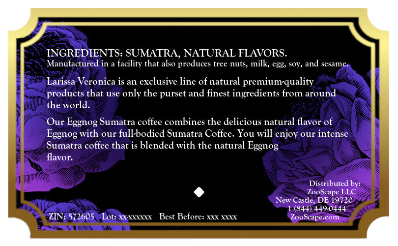 Eggnog Sumatra Coffee <BR>(Single Serve K-Cup Pods)