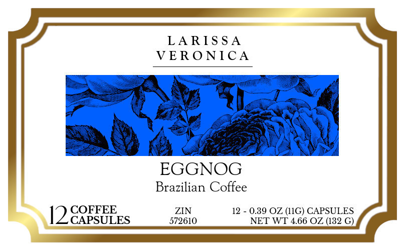 Eggnog Brazilian Coffee <BR>(Single Serve K-Cup Pods) - Label