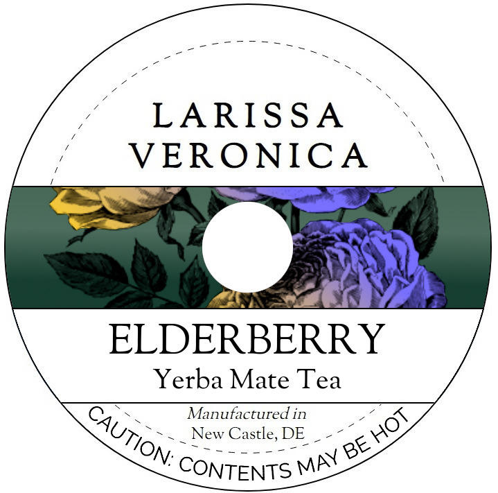 Elderberry Yerba Mate Tea <BR>(Single Serve K-Cup Pods)