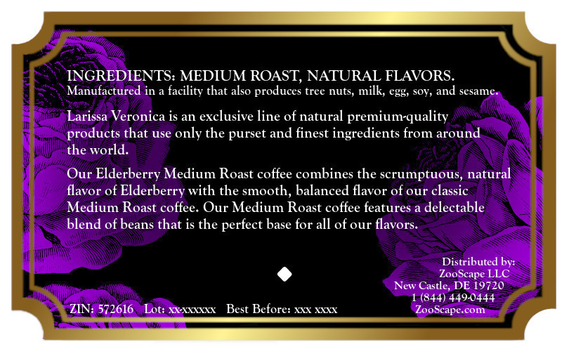 Elderberry Medium Roast Coffee <BR>(Single Serve K-Cup Pods)