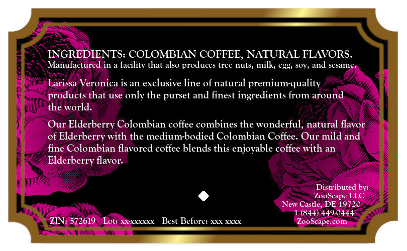 Elderberry Colombian Coffee <BR>(Single Serve K-Cup Pods)