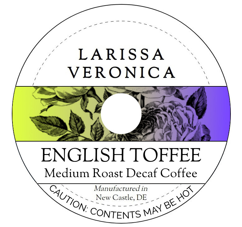 English Toffee Medium Roast Decaf Coffee <BR>(Single Serve K-Cup Pods)