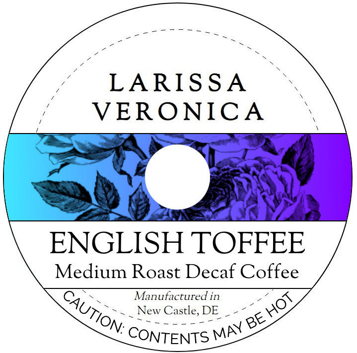 English Toffee Medium Roast Decaf Coffee <BR>(Single Serve K-Cup Pods)