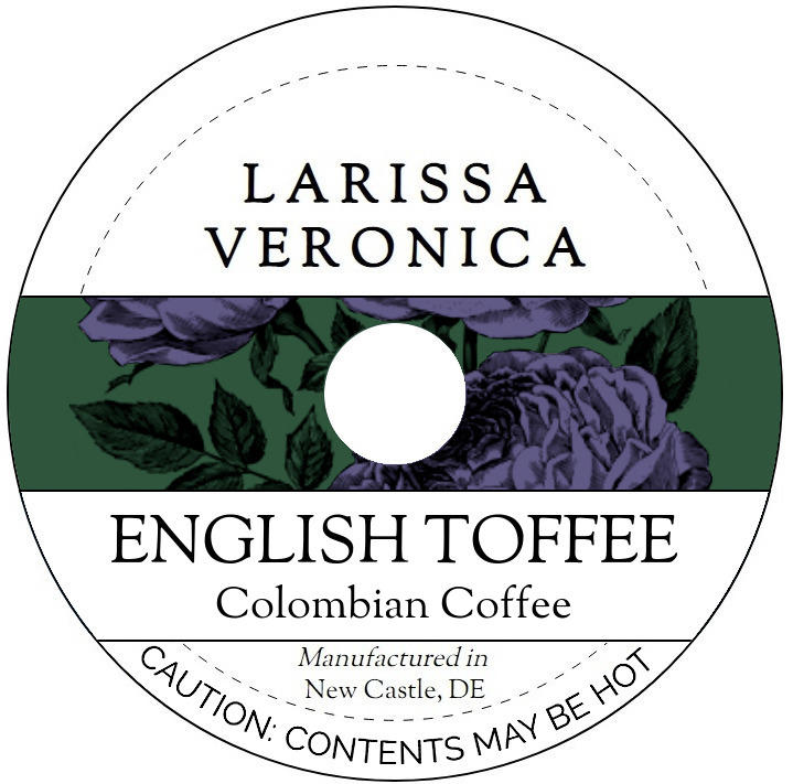 English Toffee Colombian Coffee <BR>(Single Serve K-Cup Pods)