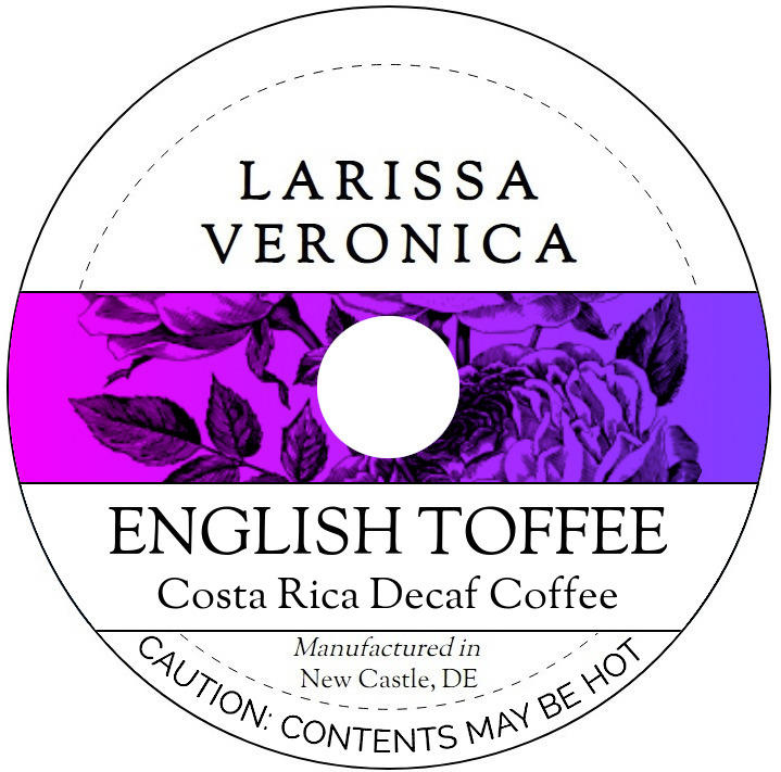 English Toffee Costa Rica Decaf Coffee <BR>(Single Serve K-Cup Pods)