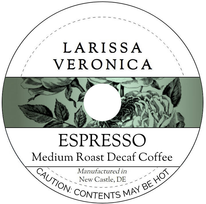 Espresso Medium Roast Decaf Coffee <BR>(Single Serve K-Cup Pods)