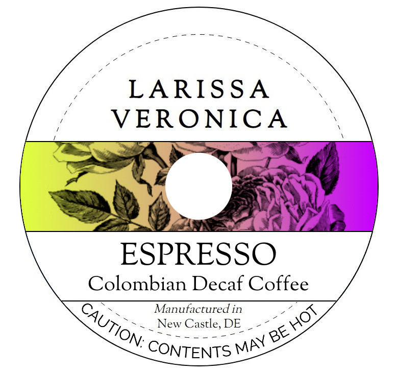 Espresso Colombian Decaf Coffee <BR>(Single Serve K-Cup Pods)