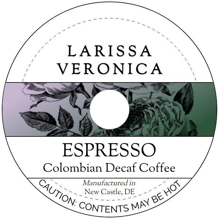 Espresso Colombian Decaf Coffee <BR>(Single Serve K-Cup Pods)