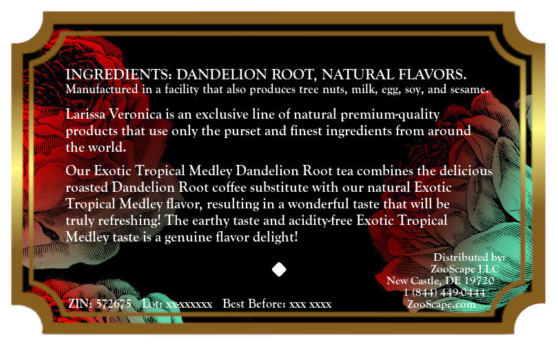 Exotic Tropical Medley Dandelion Root Tea <BR>(Single Serve K-Cup Pods)
