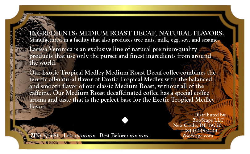 Exotic Tropical Medley Medium Roast Decaf Coffee <BR>(Single Serve K-Cup Pods)