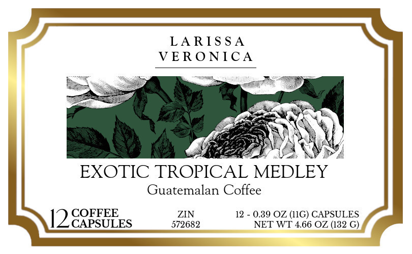 Exotic Tropical Medley Guatemalan Coffee <BR>(Single Serve K-Cup Pods) - Label