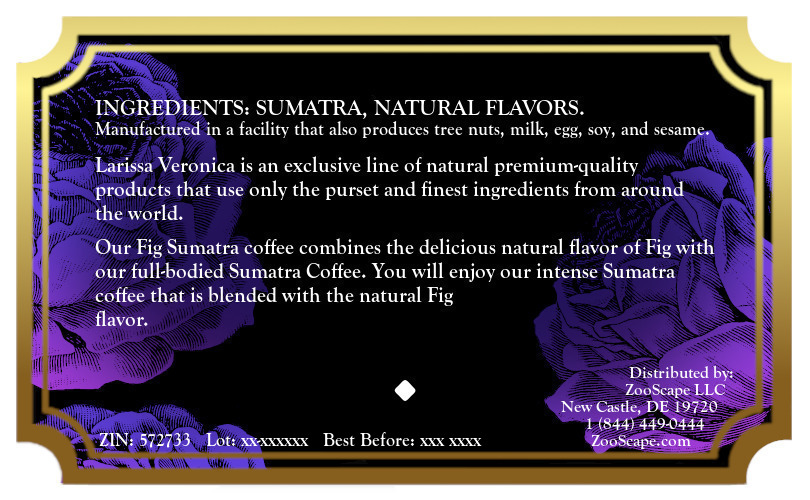 Fig Sumatra Coffee <BR>(Single Serve K-Cup Pods)