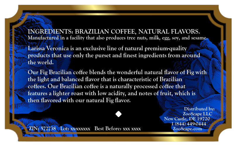Fig Brazilian Coffee <BR>(Single Serve K-Cup Pods)
