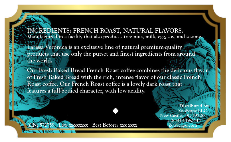 Fresh Baked Bread French Roast Coffee <BR>(Single Serve K-Cup Pods)