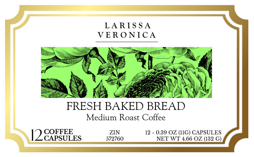 Fresh Baked Bread Medium Roast Coffee <BR>(Single Serve K-Cup Pods) - Label