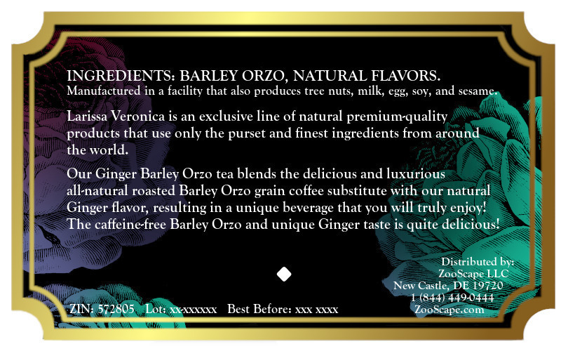Ginger Barley Orzo Tea <BR>(Single Serve K-Cup Pods)