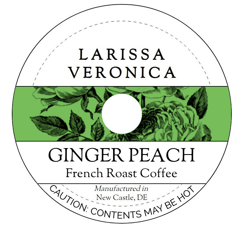 Ginger Peach French Roast Coffee <BR>(Single Serve K-Cup Pods)