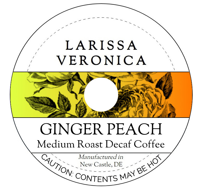 Ginger Peach Medium Roast Decaf Coffee <BR>(Single Serve K-Cup Pods)