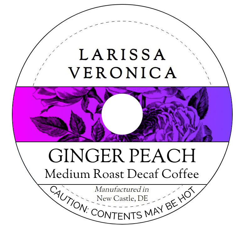 Ginger Peach Medium Roast Decaf Coffee <BR>(Single Serve K-Cup Pods)