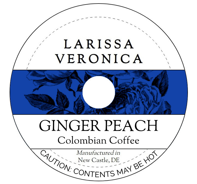 Ginger Peach Colombian Coffee <BR>(Single Serve K-Cup Pods)