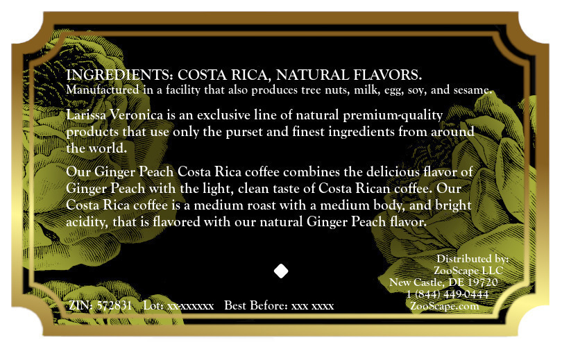 Ginger Peach Costa Rica Coffee <BR>(Single Serve K-Cup Pods)