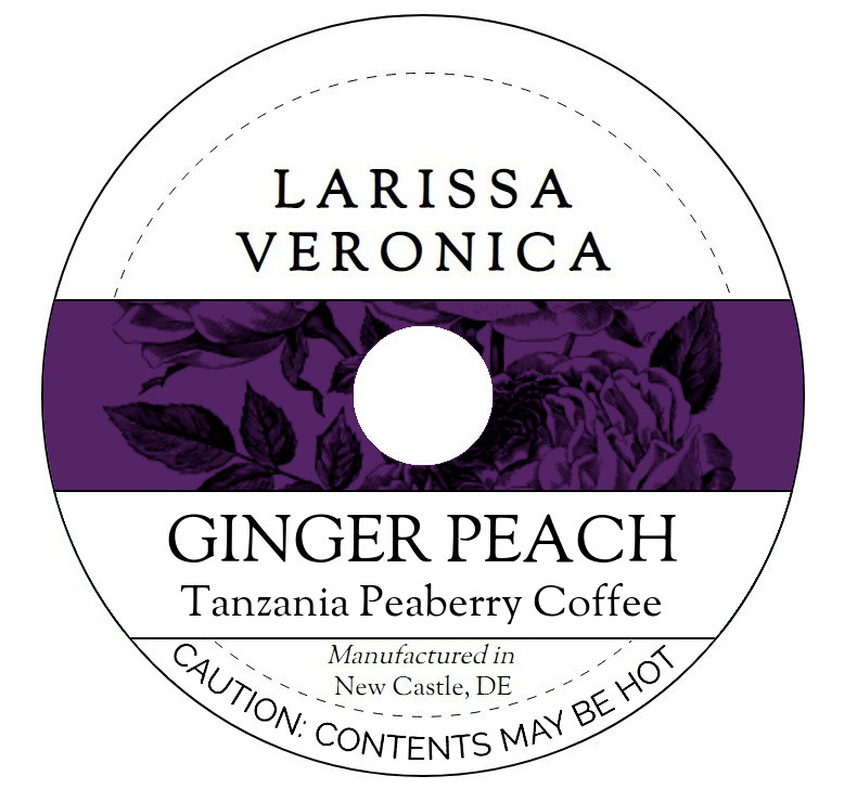 Ginger Peach Tanzania Peaberry Coffee <BR>(Single Serve K-Cup Pods)