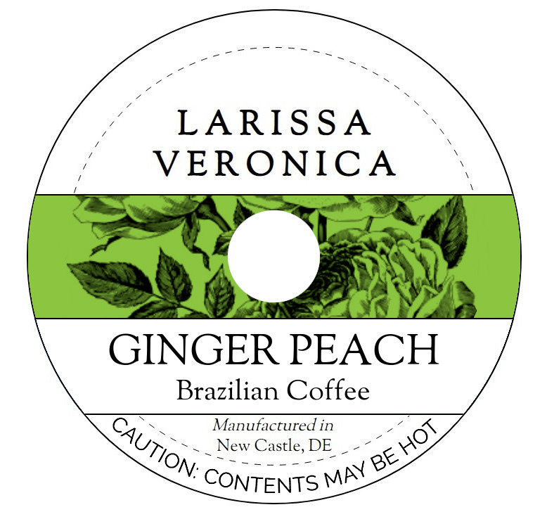 Ginger Peach Brazilian Coffee <BR>(Single Serve K-Cup Pods)