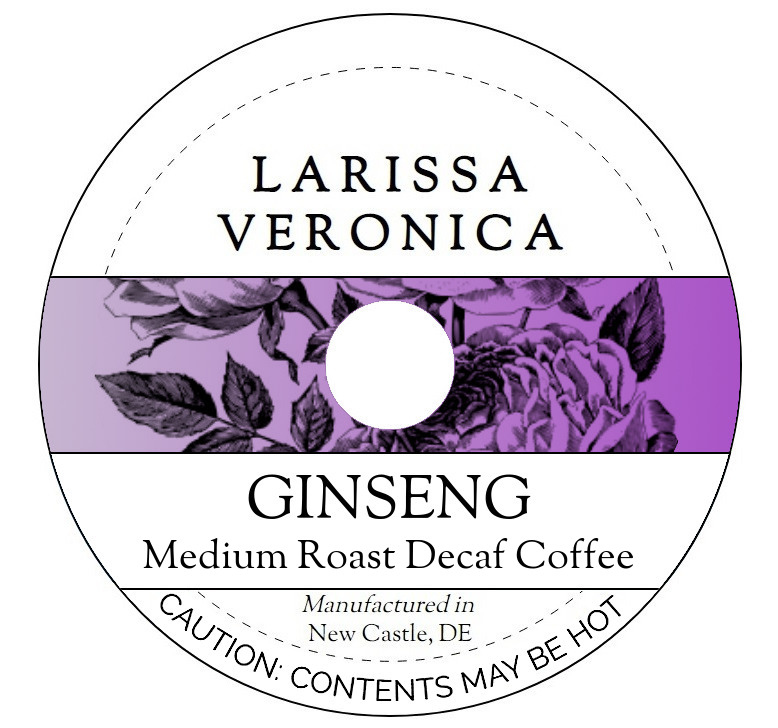 Ginseng Medium Roast Decaf Coffee <BR>(Single Serve K-Cup Pods)