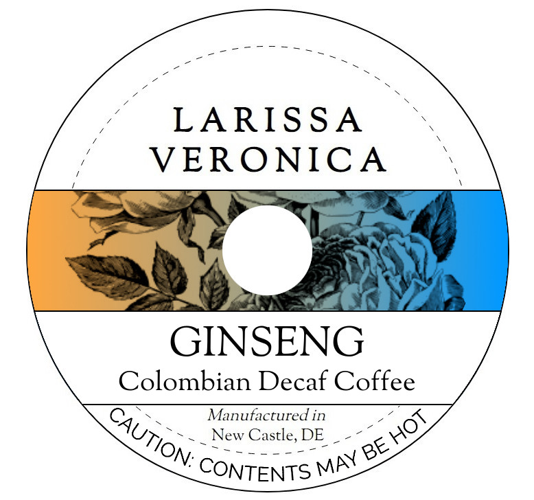 Ginseng Colombian Decaf Coffee <BR>(Single Serve K-Cup Pods)