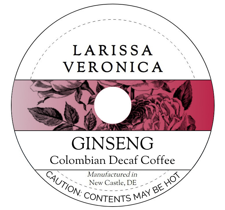 Ginseng Colombian Decaf Coffee <BR>(Single Serve K-Cup Pods)