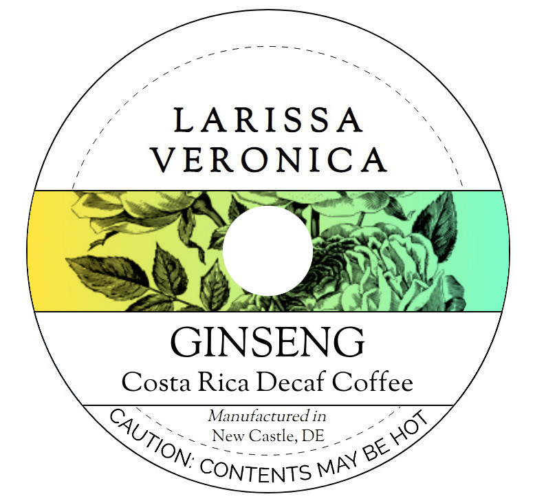 Ginseng Costa Rica Decaf Coffee <BR>(Single Serve K-Cup Pods)
