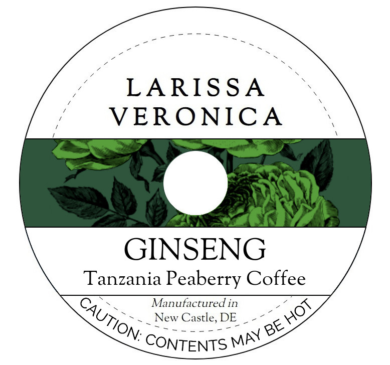 Ginseng Tanzania Peaberry Coffee <BR>(Single Serve K-Cup Pods)