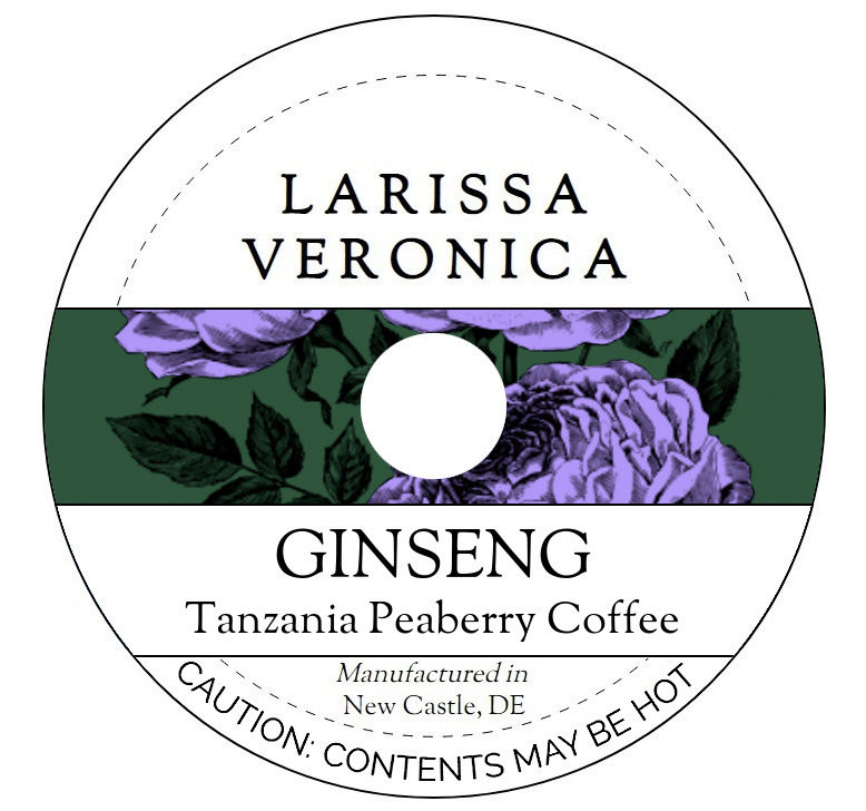 Ginseng Tanzania Peaberry Coffee <BR>(Single Serve K-Cup Pods)