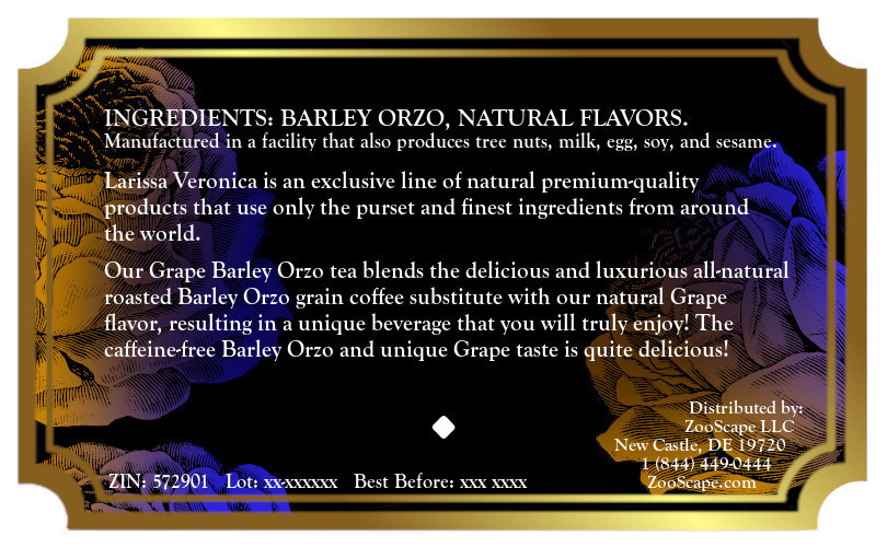 Grape Barley Orzo Tea <BR>(Single Serve K-Cup Pods)