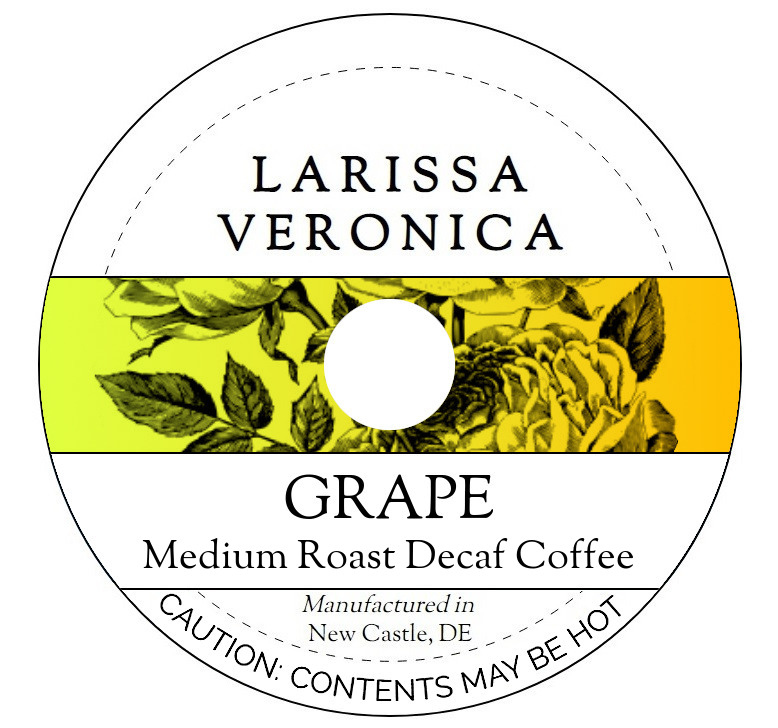 Grape Medium Roast Decaf Coffee <BR>(Single Serve K-Cup Pods)