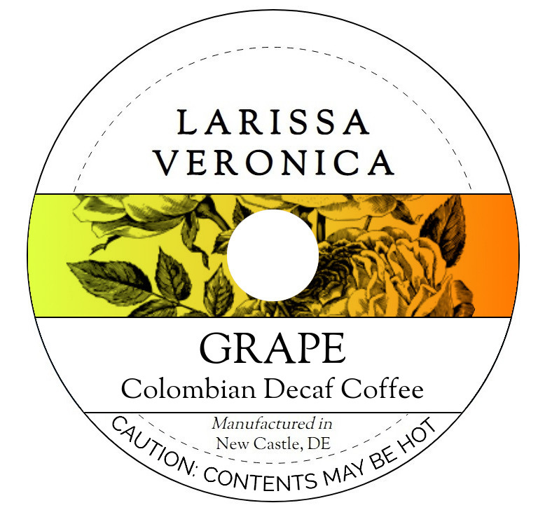 Grape Colombian Decaf Coffee <BR>(Single Serve K-Cup Pods)