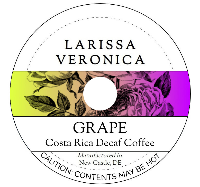 Grape Costa Rica Decaf Coffee <BR>(Single Serve K-Cup Pods)