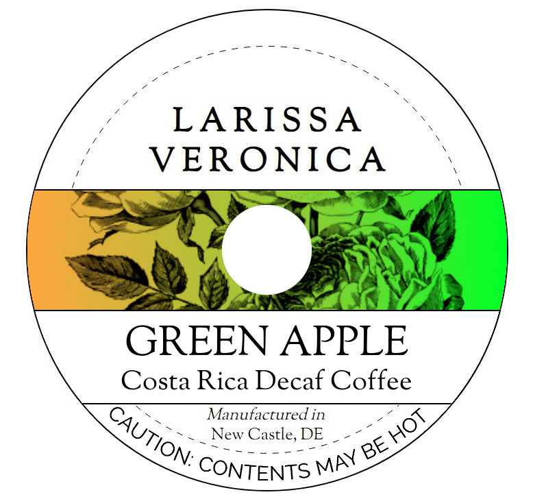 Green Apple Costa Rica Decaf Coffee <BR>(Single Serve K-Cup Pods)