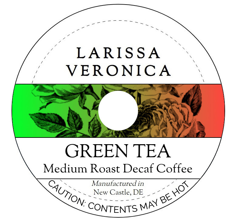 Green Tea Medium Roast Decaf Coffee <BR>(Single Serve K-Cup Pods)