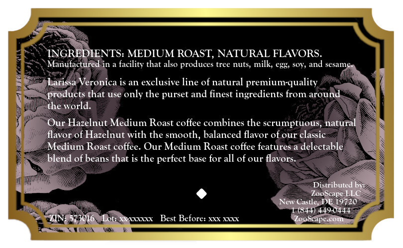 Hazelnut Medium Roast Coffee <BR>(Single Serve K-Cup Pods)