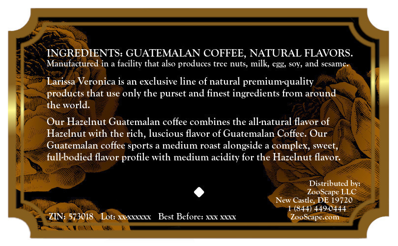 Hazelnut Guatemalan Coffee <BR>(Single Serve K-Cup Pods)