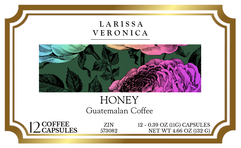Honey Guatemalan Coffee <BR>(Single Serve K-Cup Pods) - Label