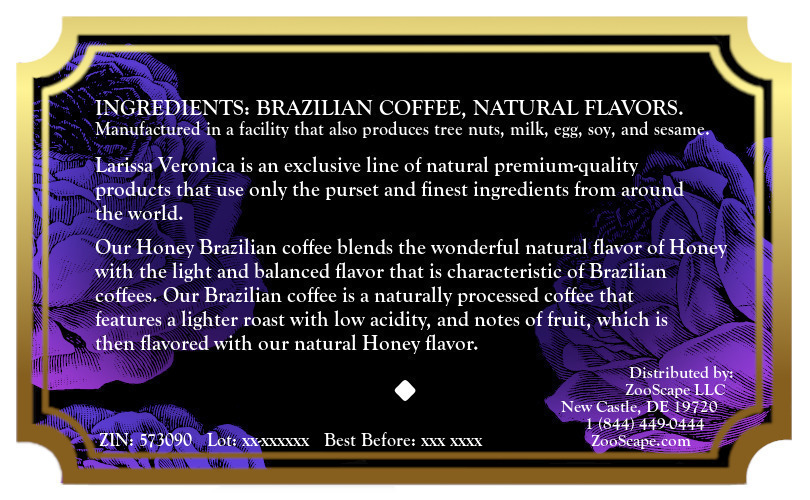 Honey Brazilian Coffee <BR>(Single Serve K-Cup Pods)