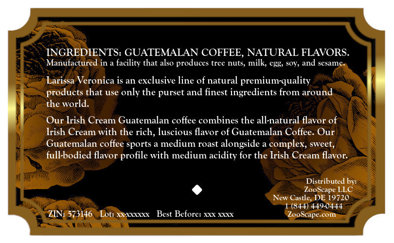 Irish Cream Guatemalan Coffee <BR>(Single Serve K-Cup Pods)