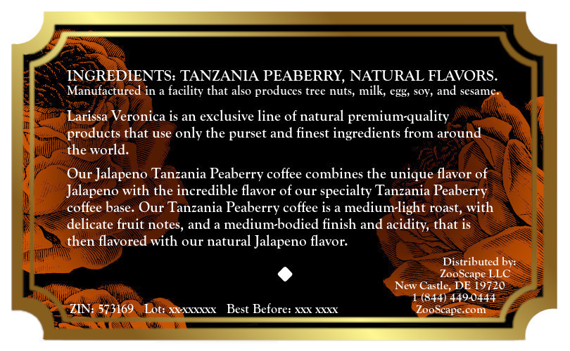 Jalapeno Tanzania Peaberry Coffee <BR>(Single Serve K-Cup Pods)