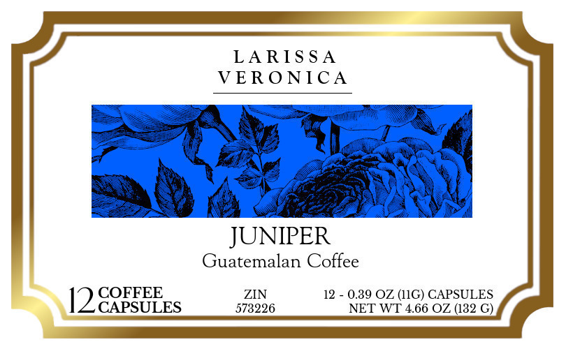 Juniper Guatemalan Coffee <BR>(Single Serve K-Cup Pods) - Label