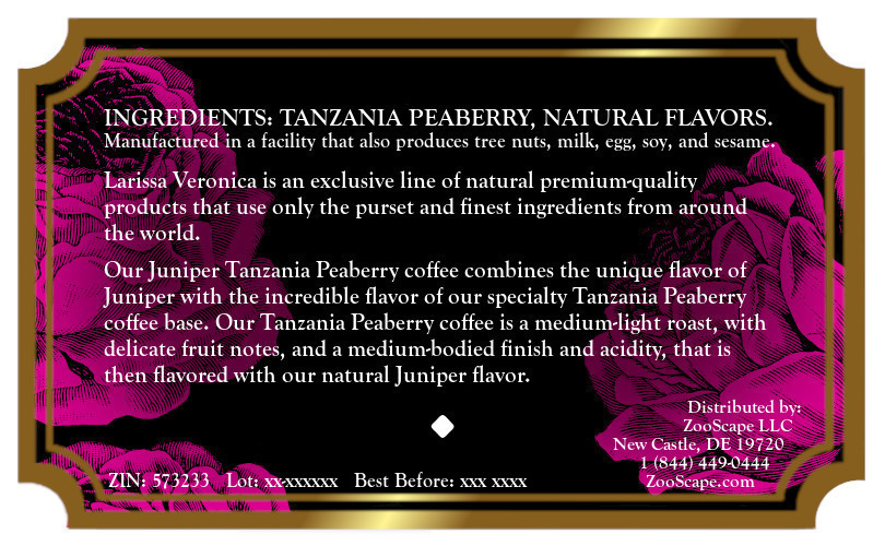 Juniper Tanzania Peaberry Coffee <BR>(Single Serve K-Cup Pods)