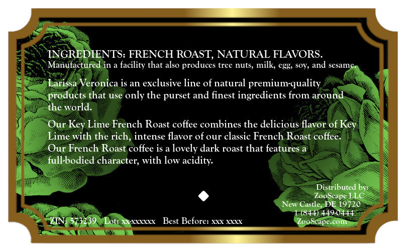 Key Lime French Roast Coffee <BR>(Single Serve K-Cup Pods)
