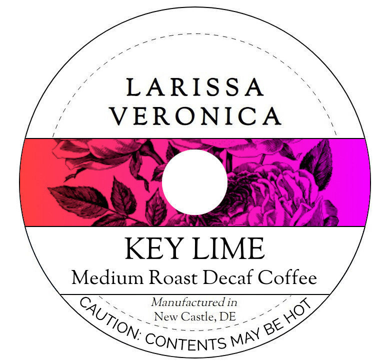 Key Lime Medium Roast Decaf Coffee <BR>(Single Serve K-Cup Pods)